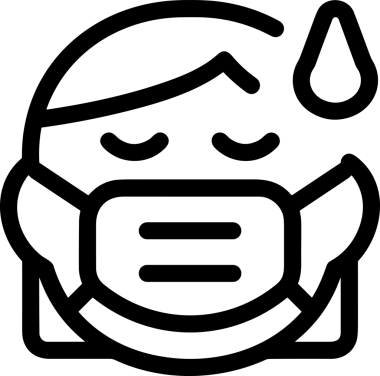 Black and white face mask icon symbol vector illustration in minimal simple style graphic design element for modern artwork clean outline sketch flat pictogram abstract template contour editable isolated digital png format for web ui