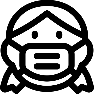 Black and white face mask icon symbol vector illustration in minimal simple style graphic design element for modern artwork clean outline sketch flat pictogram abstract template contour editable isolated digital png format for web ui