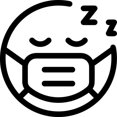 Black and white face mask icon symbol vector illustration in minimal simple style graphic design element for modern artwork clean outline sketch flat pictogram abstract template contour editable isolated digital png format for web ui