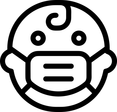 Black and white face mask icon symbol vector illustration in minimal simple style graphic design element for modern artwork clean outline sketch flat pictogram abstract template contour editable isolated digital png format for web ui
