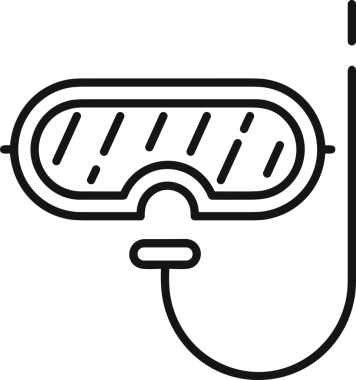 Black and white face mask icon symbol vector illustration in minimal simple style graphic design element for modern artwork clean outline sketch flat pictogram abstract template contour editable isolated digital png format for web ui
