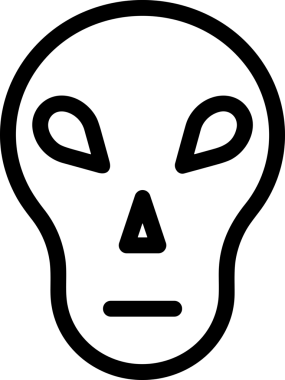 Black and white face mask icon symbol vector illustration in minimal simple style graphic design element for modern artwork clean outline sketch flat pictogram abstract template contour editable isolated digital png format for web ui