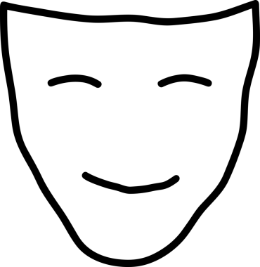 Black and white face mask icon symbol vector illustration in minimal simple style graphic design element for modern artwork clean outline sketch flat pictogram abstract template contour editable isolated digital png format for web ui