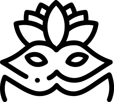 Black and white face mask icon symbol vector illustration in minimal simple style graphic design element for modern artwork clean outline sketch flat pictogram abstract template contour editable isolated digital png format for web ui