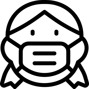 Black and white face mask icon symbol vector illustration in minimal simple style graphic design element for modern artwork clean outline sketch flat pictogram abstract template contour editable isolated digital png format for web ui