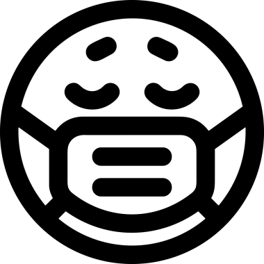 Black and white face mask icon symbol vector illustration in minimal simple style graphic design element for modern artwork clean outline sketch flat pictogram abstract template contour editable isolated digital png format for web ui