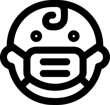 Black and white face mask icon symbol vector illustration in minimal simple style graphic design element for modern artwork clean outline sketch flat pictogram abstract template contour editable isolated digital png format for web ui