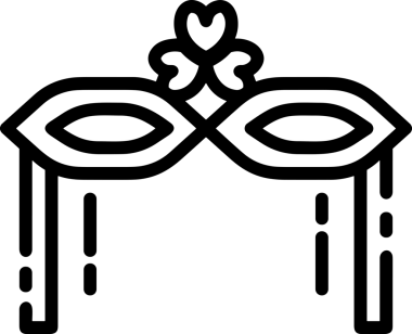 Black and white face mask icon symbol vector illustration in minimal simple style graphic design element for modern artwork clean outline sketch flat pictogram abstract template contour editable isolated digital png format for web ui