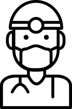 Black and white face mask icon symbol vector illustration in minimal simple style graphic design element for modern artwork clean outline sketch flat pictogram abstract template contour editable isolated digital png format for web ui