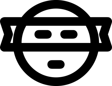 Black and white face mask icon symbol vector illustration in minimal simple style graphic design element for modern artwork clean outline sketch flat pictogram abstract template contour editable isolated digital png format for web ui