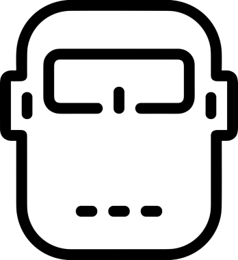 Black and white face mask icon symbol vector illustration in minimal simple style graphic design element for modern artwork clean outline sketch flat pictogram abstract template contour editable isolated digital png format for web ui