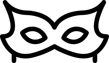 Black and white face mask icon symbol vector illustration in minimal simple style graphic design element for modern artwork clean outline sketch flat pictogram abstract template contour editable isolated digital png format for web ui