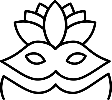 Black and white face mask icon symbol vector illustration in minimal simple style graphic design element for modern artwork clean outline sketch flat pictogram abstract template contour editable isolated digital png format for web ui