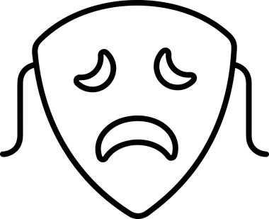 Black and white face mask icon symbol vector illustration in minimal simple style graphic design element for modern artwork clean outline sketch flat pictogram abstract template contour editable isolated digital png format for web ui