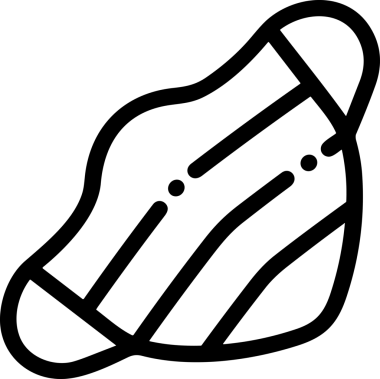 Black and white face mask icon symbol vector illustration in minimal simple style graphic design element for modern artwork clean outline sketch flat pictogram abstract template contour editable isolated digital png format for web ui