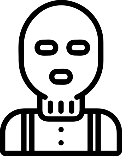 Black and white face mask icon symbol vector illustration in minimal simple style graphic design element for modern artwork clean outline sketch flat pictogram abstract template contour editable isolated digital png format for web ui