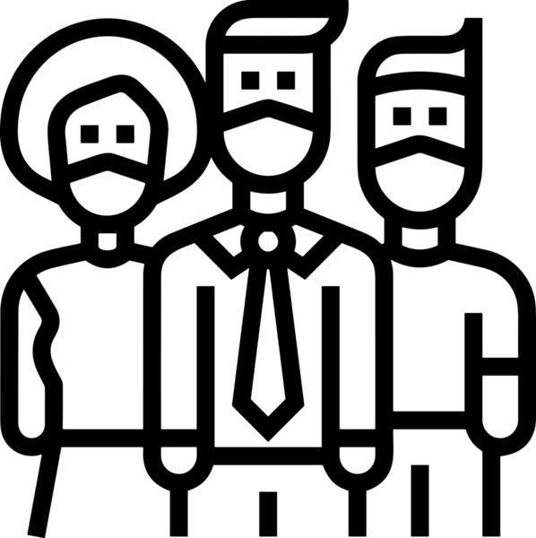 Black and white face mask icon symbol vector illustration in minimal simple style graphic design element for modern artwork clean outline sketch flat pictogram abstract template contour editable isolated digital png format for web ui