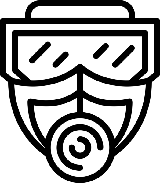 Black and white face mask icon symbol vector illustration in minimal simple style graphic design element for modern artwork clean outline sketch flat pictogram abstract template contour editable isolated digital png format for web ui