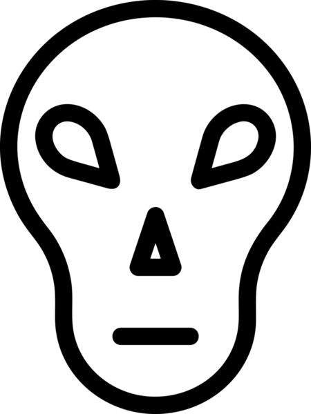 Black and white face mask icon symbol vector illustration in minimal simple style graphic design element for modern artwork clean outline sketch flat pictogram abstract template contour editable isolated digital png format for web ui