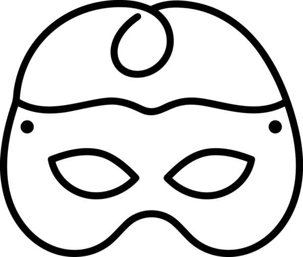 Black and white face mask icon symbol vector illustration in minimal simple style graphic design element for modern artwork clean outline sketch flat pictogram abstract template contour editable isolated digital png format for web ui