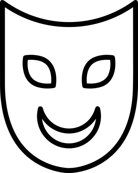Black and white face mask icon symbol vector illustration in minimal simple style graphic design element for modern artwork clean outline sketch flat pictogram abstract template contour editable isolated digital png format for web ui