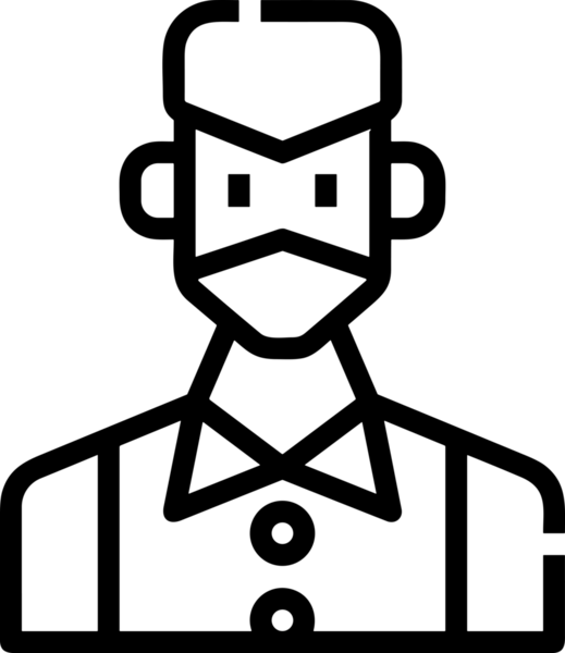 Black and white face mask icon symbol vector illustration in minimal simple style graphic design element for modern artwork clean outline sketch flat pictogram abstract template contour editable isolated digital png format for web ui