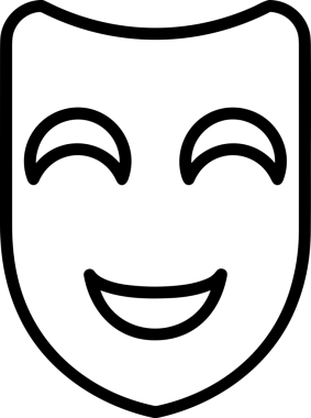 Black and white face mask icon symbol vector illustration in minimal simple style graphic design element for modern artwork clean outline sketch flat pictogram abstract template contour editable isolated digital png format for web ui