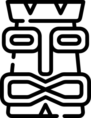 Black and white face mask icon symbol vector illustration in minimal simple style graphic design element for modern artwork clean outline sketch flat pictogram abstract template contour editable isolated digital png format for web ui