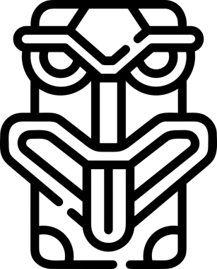 Black and white face mask icon symbol vector illustration in minimal simple style graphic design element for modern artwork clean outline sketch flat pictogram abstract template contour editable isolated digital png format for web ui
