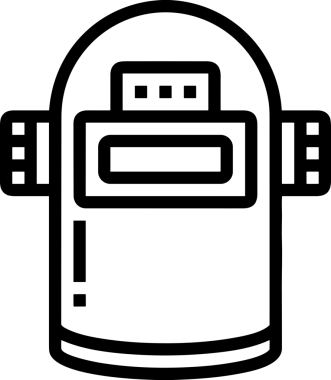 Black and white face mask icon symbol vector illustration in minimal simple style graphic design element for modern artwork clean outline sketch flat pictogram abstract template contour editable isolated digital png format for web ui