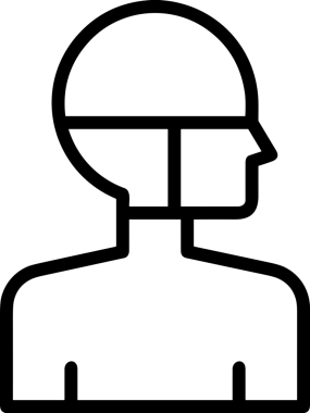 Black and white face mask icon symbol vector illustration in minimal simple style graphic design element for modern artwork clean outline sketch flat pictogram abstract template contour editable isolated digital png format for web ui
