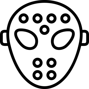 Black and white face mask icon symbol vector illustration in minimal simple style graphic design element for modern artwork clean outline sketch flat pictogram abstract template contour editable isolated digital png format for web ui