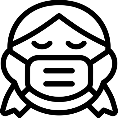 Black and white face mask icon symbol vector illustration in minimal simple style graphic design element for modern artwork clean outline sketch flat pictogram abstract template contour editable isolated digital png format for web ui