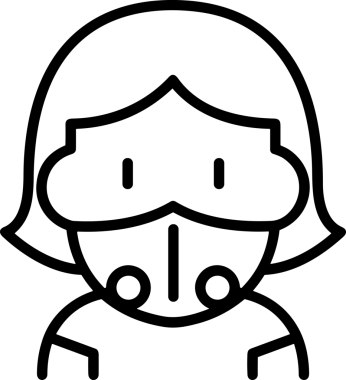 Black and white face mask icon symbol vector illustration in minimal simple style graphic design element for modern artwork clean outline sketch flat pictogram abstract template contour editable isolated digital png format for web ui