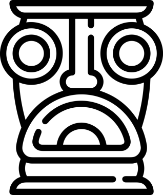 Black and white face mask icon symbol vector illustration in minimal simple style graphic design element for modern artwork clean outline sketch flat pictogram abstract template contour editable isolated digital png format for web ui