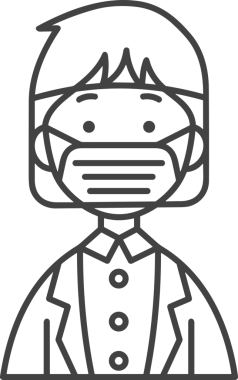 Black and white face mask icon symbol vector illustration in minimal simple style graphic design element for modern artwork clean outline sketch flat pictogram abstract template contour editable isolated digital png format for web ui