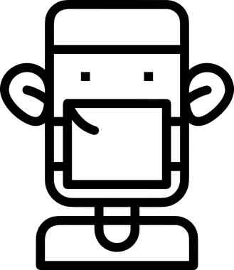 Black and white face mask icon symbol vector illustration in minimal simple style graphic design element for modern artwork clean outline sketch flat pictogram abstract template contour editable isolated digital png format for web ui