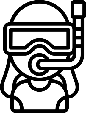 Black and white face mask icon symbol vector illustration in minimal simple style graphic design element for modern artwork clean outline sketch flat pictogram abstract template contour editable isolated digital png format for web ui