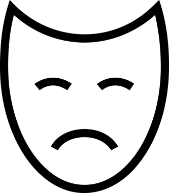 Black and white face mask icon symbol vector illustration in minimal simple style graphic design element for modern artwork clean outline sketch flat pictogram abstract template contour editable isolated digital png format for web ui