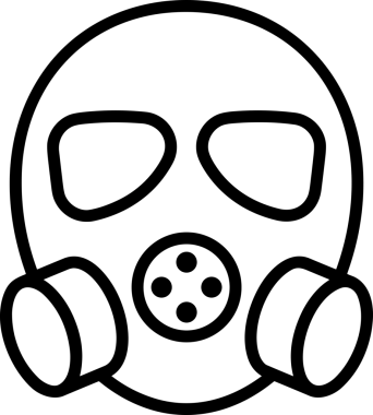 Black and white face mask icon symbol vector illustration in minimal simple style graphic design element for modern artwork clean outline sketch flat pictogram abstract template contour editable isolated digital png format for web ui