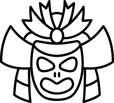 Black and white face mask icon symbol vector illustration in minimal simple style graphic design element for modern artwork clean outline sketch flat pictogram abstract template contour editable isolated digital png format for web ui