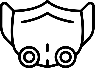 Black and white face mask icon symbol vector illustration in minimal simple style graphic design element for modern artwork clean outline sketch flat pictogram abstract template contour editable isolated digital png format for web ui