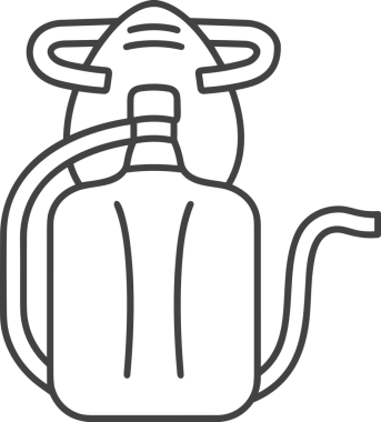 Black and white face mask icon symbol vector illustration in minimal simple style graphic design element for modern artwork clean outline sketch flat pictogram abstract template contour editable isolated digital png format for web ui