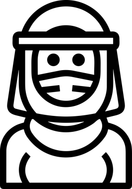 Black and white face mask icon symbol vector illustration in minimal simple style graphic design element for modern artwork clean outline sketch flat pictogram abstract template contour editable isolated digital png format for web ui