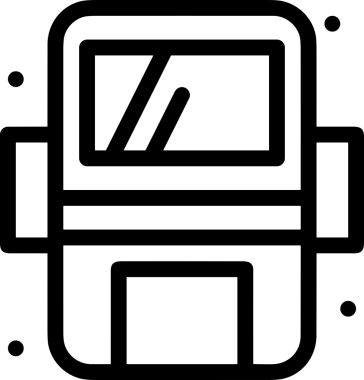 Black and white face mask icon symbol vector illustration in minimal simple style graphic design element for modern artwork clean outline sketch flat pictogram abstract template contour editable isolated digital png format for web ui