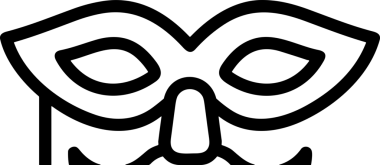 Black and white face mask icon symbol vector illustration in minimal simple style graphic design element for modern artwork clean outline sketch flat pictogram abstract template contour editable isolated digital png format for web ui