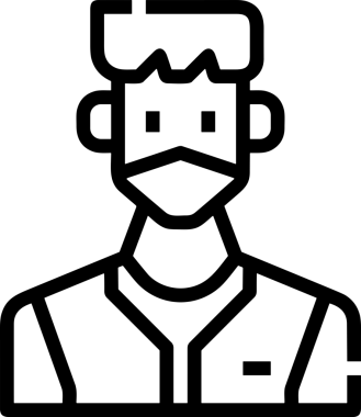 Black and white face mask icon symbol vector illustration in minimal simple style graphic design element for modern artwork clean outline sketch flat pictogram abstract template contour editable isolated digital png format for web ui