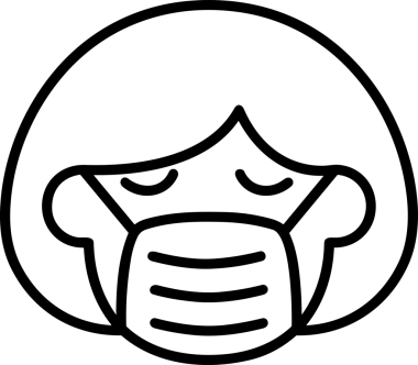 Black and white face mask icon symbol vector illustration in minimal simple style graphic design element for modern artwork clean outline sketch flat pictogram abstract template contour editable isolated digital png format for web ui