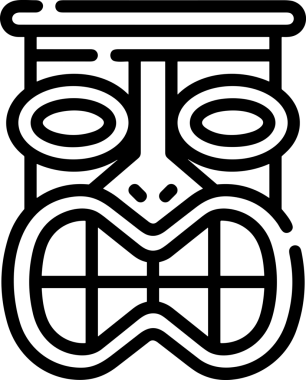 Black and white face mask icon symbol vector illustration in minimal simple style graphic design element for modern artwork clean outline sketch flat pictogram abstract template contour editable isolated digital png format for web ui