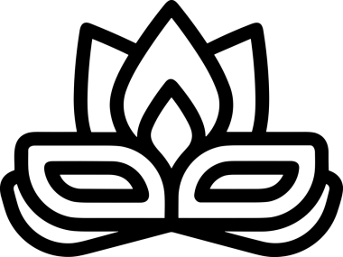 Black and white face mask icon symbol vector illustration in minimal simple style graphic design element for modern artwork clean outline sketch flat pictogram abstract template contour editable isolated digital png format for web ui